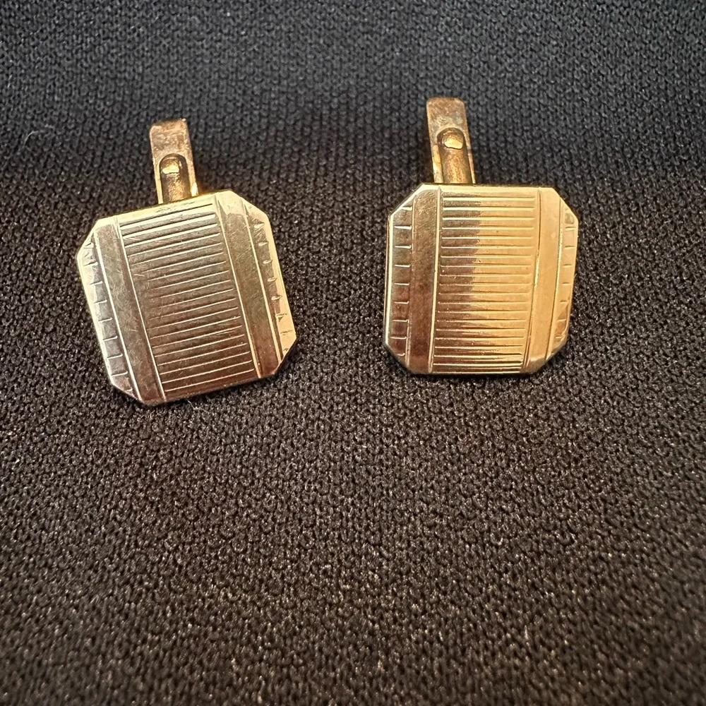 Vintage Swank Gold-Tone Cufflinks